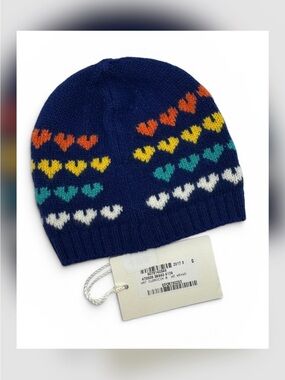 Gucci Kids Navy Heart Knit Beanie